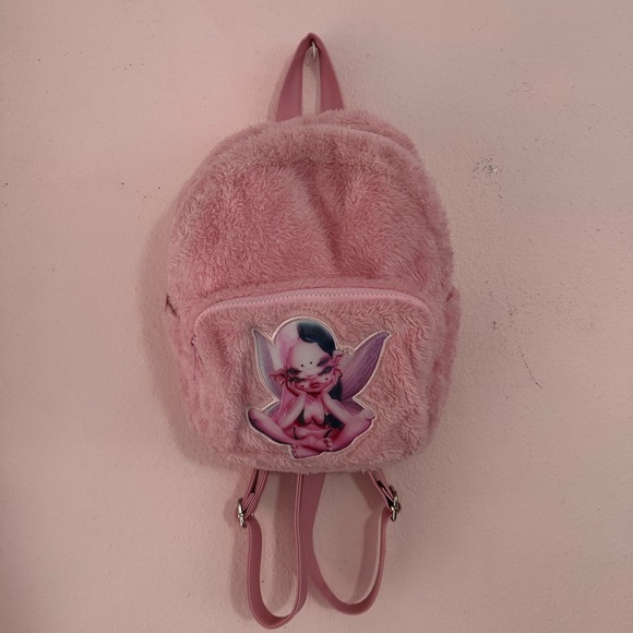 Melanie Martinez Portals Pink Fuzzy Mini Backpack - Picture 2 of 6